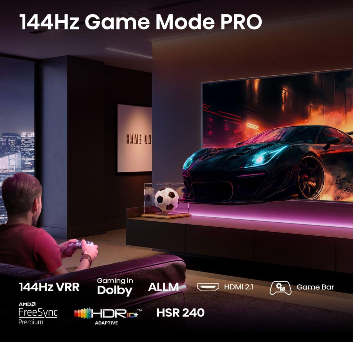 TV Hi-QLED Hisense 100E7Q PRO 100" 4K 144Hz Smart TV VIDAA Classe G/E