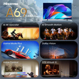 Hisense 55A69S Smart TV 55" 4K UHD 60 Hz VIDAA Classe E