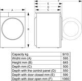 Lavasciuga Hisense WD3S9043BW7 9/6 Kg 1400 RPM Classe A-30%/D Wi-Fi