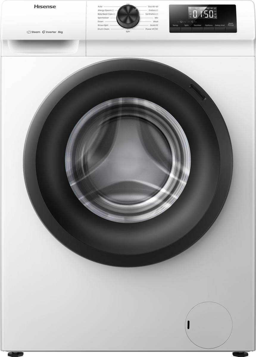 Lavatrice Hisense WF1Q8041BW – Libera installazione, 8 kg, 1400 rpm