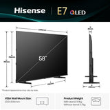 Smart TV Hisense 58E7Q 58" Hi-QLED 4K 60Hz Classe G
