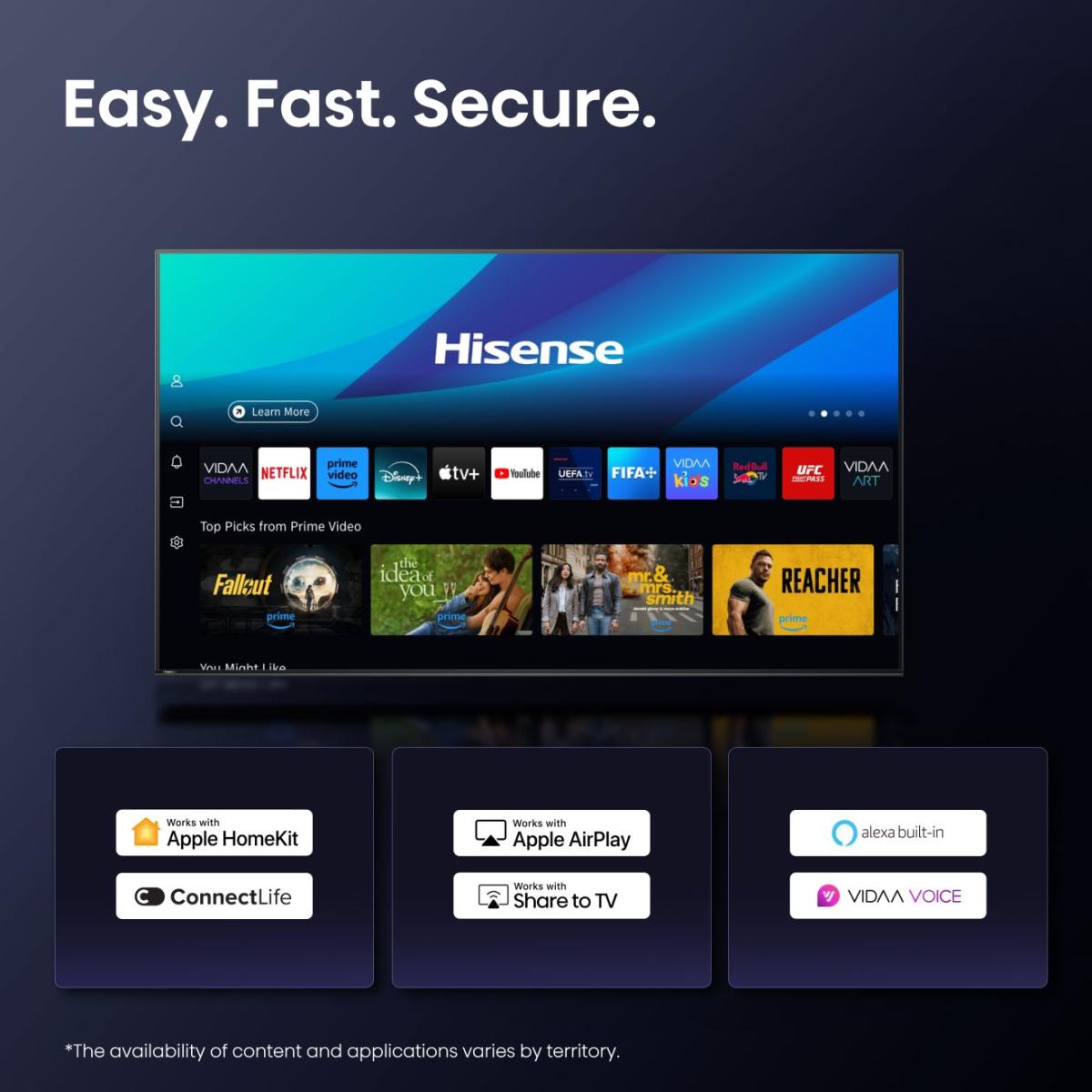 TV Hi-QLED Hisense 100E7Q PRO 100" 4K 144Hz Smart TV VIDAA Classe G/E