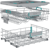 Lavastoviglie Hisense HV16B Hi6 da incasso 60 cm – 16 coperti, Classe B, AutoDry, Inverter, 3 cestelli