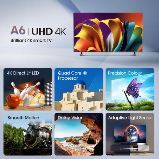 TV Hisense 55A69N 55" Upscaler AI 4K LED Dolby Vision HDR