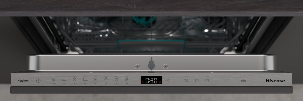 Lavastoviglie Hisense HV16B Hi6 da incasso 60 cm – 16 coperti, Classe B, AutoDry, Inverter, 3 cestelli