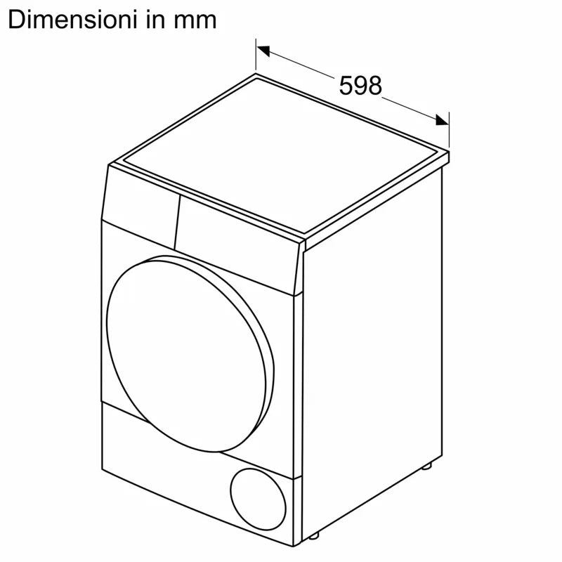 Asciugatrice Bosch WQG24108IT 9KG Classe E Pompa di calore Easyclean Bianca