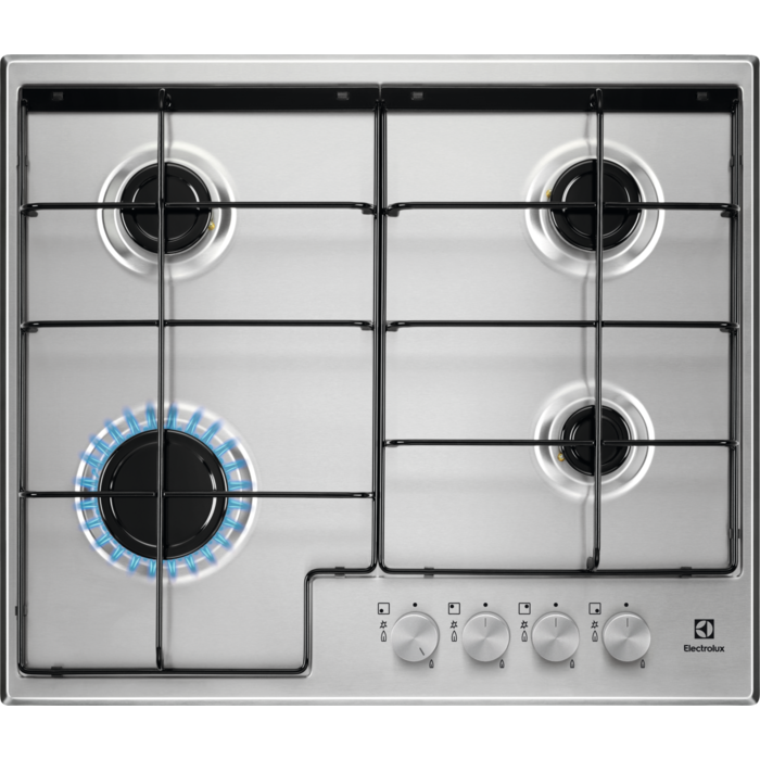 Piano cottura a gas Electrolux EGS6424X Serie 300 Slim Line 60 cm Inox