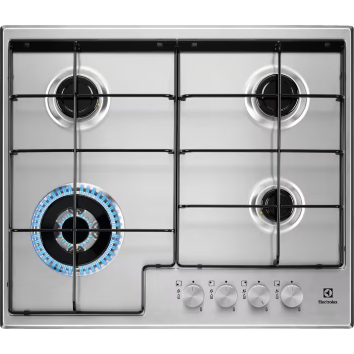 Piano cottura a gas Electrolux EGS6434X 4 fuochi 60cm Inox
