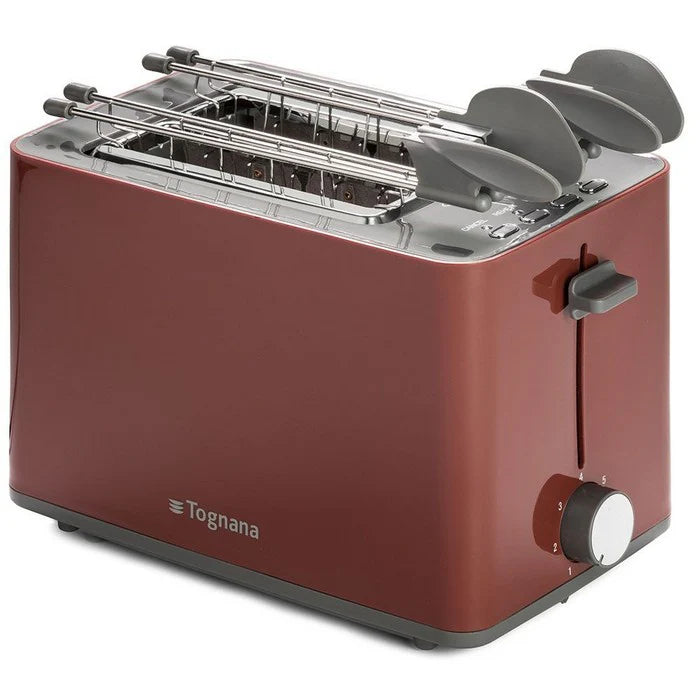 Tostapane Tognana D2DTN01IRROA con Pinze 850W Color Rosso Mela