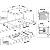 Piano Cottura Induzione Whirlpool WLB8160NE  60 Cm 4 Fuochi
