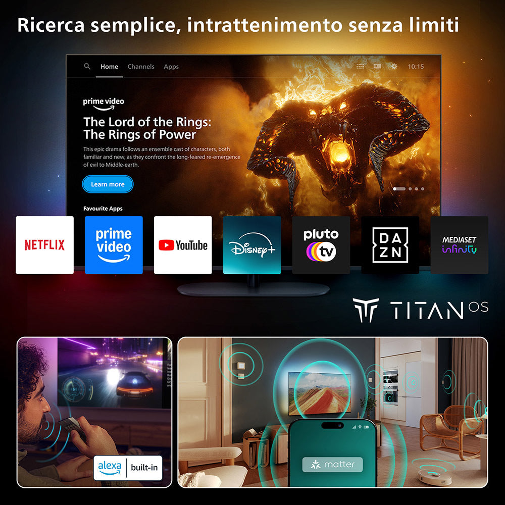 TV PHILIPS 75PUS8510/12 75" UHD QLED 4K TV Smart Ambilight