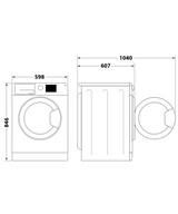 Asciugatrice Indesit CYD93DWWIT Capacità 9 Kg Classe Energetica E