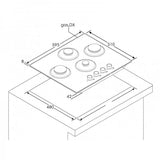 Piano Cottura A Gas Candy CVG6DPB  4 Fuochi