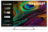 TV Sharp 50JP7765E 50" 4K Ultra HD MiniLED QLED 60Hz Google TV Dolby Vision Atmos Classe E