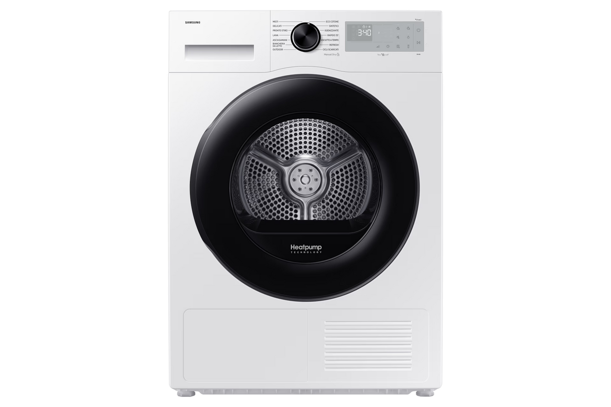 Asciugatrice Samsung DV90DG52A0AHET Crystal EcoDry 9 kg Heat Pump Wi-Fi Classe C Bianca