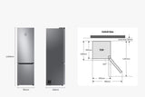 Frigorifero combinato Samsung RB38C607AS9 No Frost Classe A 387 L Silver