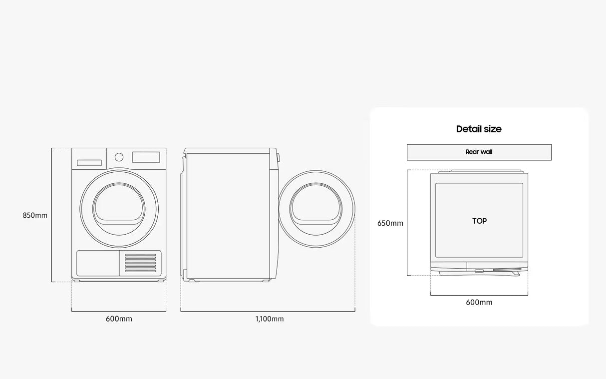 Asciugatrice Samsung DV90DG52A0AHET Crystal EcoDry 9 kg Heat Pump Wi-Fi Classe C Bianca