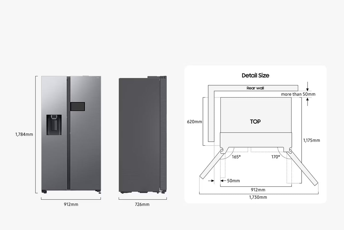 Frigorifero Side by Side Samsung RS90F65EDTEF 621 L Classe D Inox