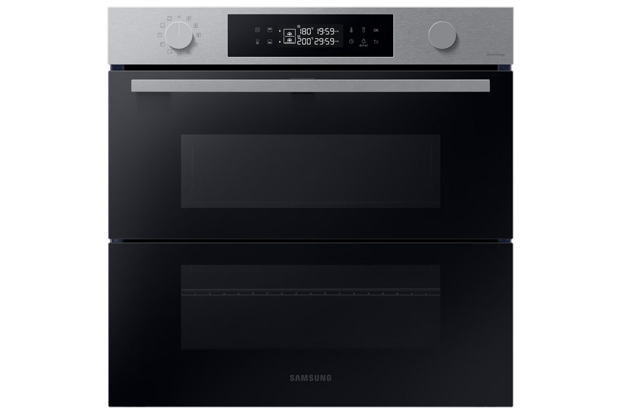 Forno Samsung NV7B45403BS Dual Cook Flex™  – 76L, Classe A+, doppia cavità, vapore naturale, Air Sous Vide, Wi-Fi integrato