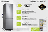 Frigorifero Combinato Samsung RB34C775CS9 EcoFlex AI No Frost Classe C 344 L Metal Inox