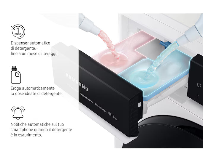 Lavasciuga Samsung WD11DG6B85BKU3 11/6 Kg Classe D Bianca