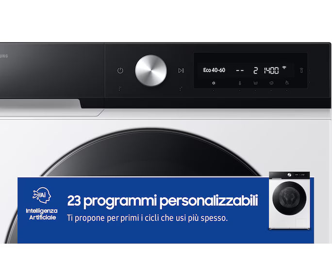 Lavatrice Samsung WW11DB7B94GEU3 Capacità 11KG  Classe A-20% Ecodosatore Wi-Fi AI