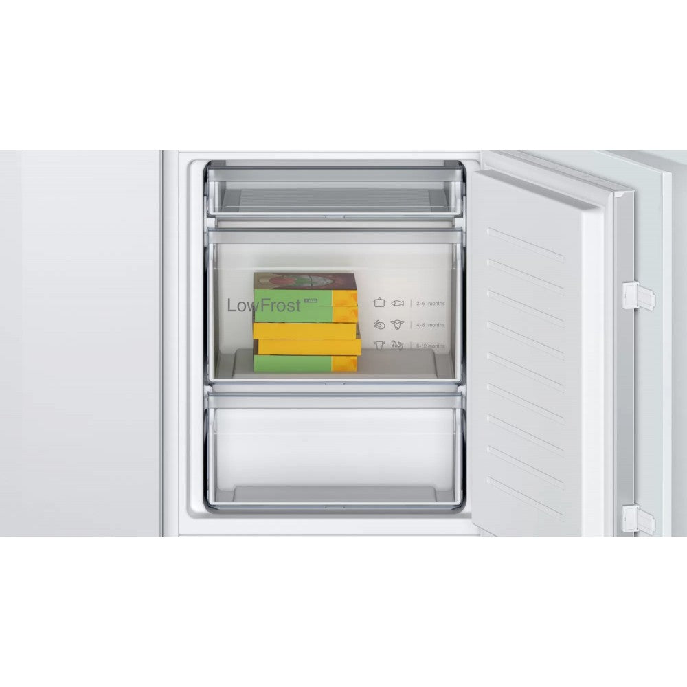 Frigorifero da incasso combinato Bosch KIV865SE0 177 cm Low Frost cerniera a traino Classe E