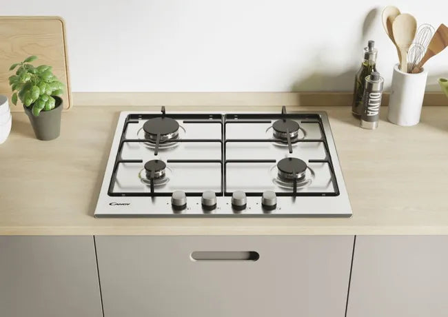 Piano Cottura A Gas Candy CDOY6GRX 4 fuochi Acciaio Inox