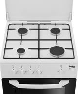 Cucina Beko CSG42009DW Forno A Gas 50X50 4 Fuochi Gas Classe A Colore Bianco Con Grill