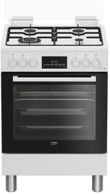 Cucina a Gas Beko FBE62310GW 4 Fuochi Forno Elettrico Ventilato Grill 60x60 cm Bianco