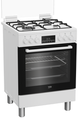 Cucina a Gas Beko FBE62310GW 4 Fuochi Forno Elettrico Ventilato Grill 60x60 cm Bianco
