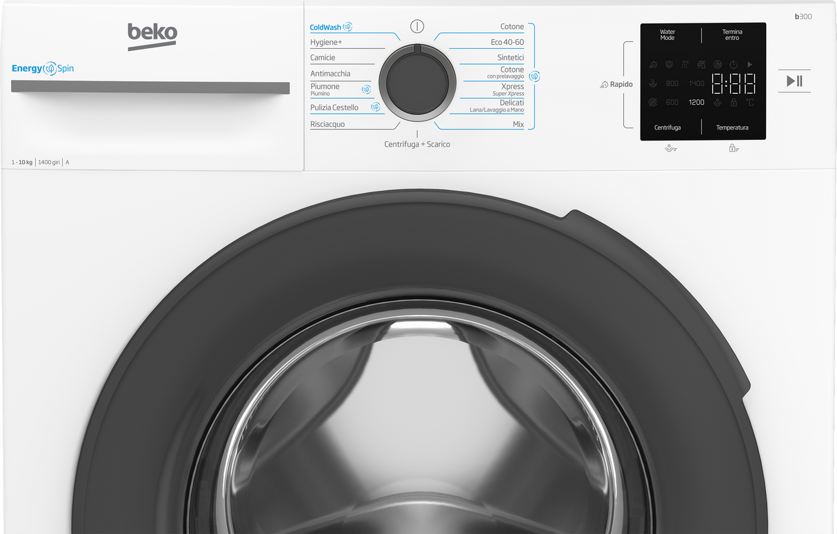 Lavatrice Beko BMWU31041A 10 Kg Classe A Profondità 58cm 1400 giri Inverter Bianco
