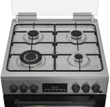 Cucina Beko FBE62310GX a Gas 4 Fuochi Forno Elettrico Ventilato Grill 60x60 cm Inox Classe A