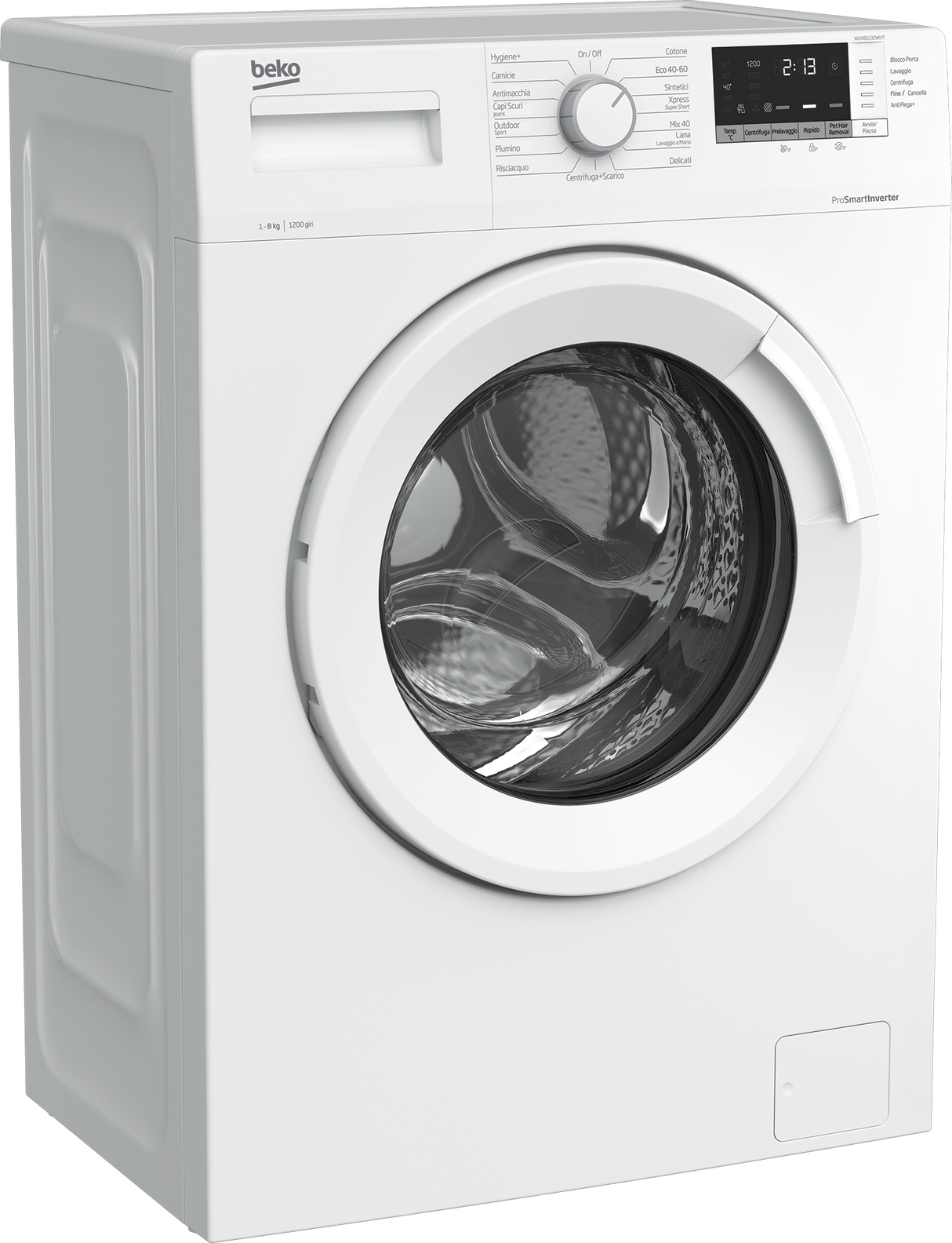 Lavatrice Beko WUX81232WI/IT Carica frontale Classe C Inverter 8 Kg 1200 giri Bianca