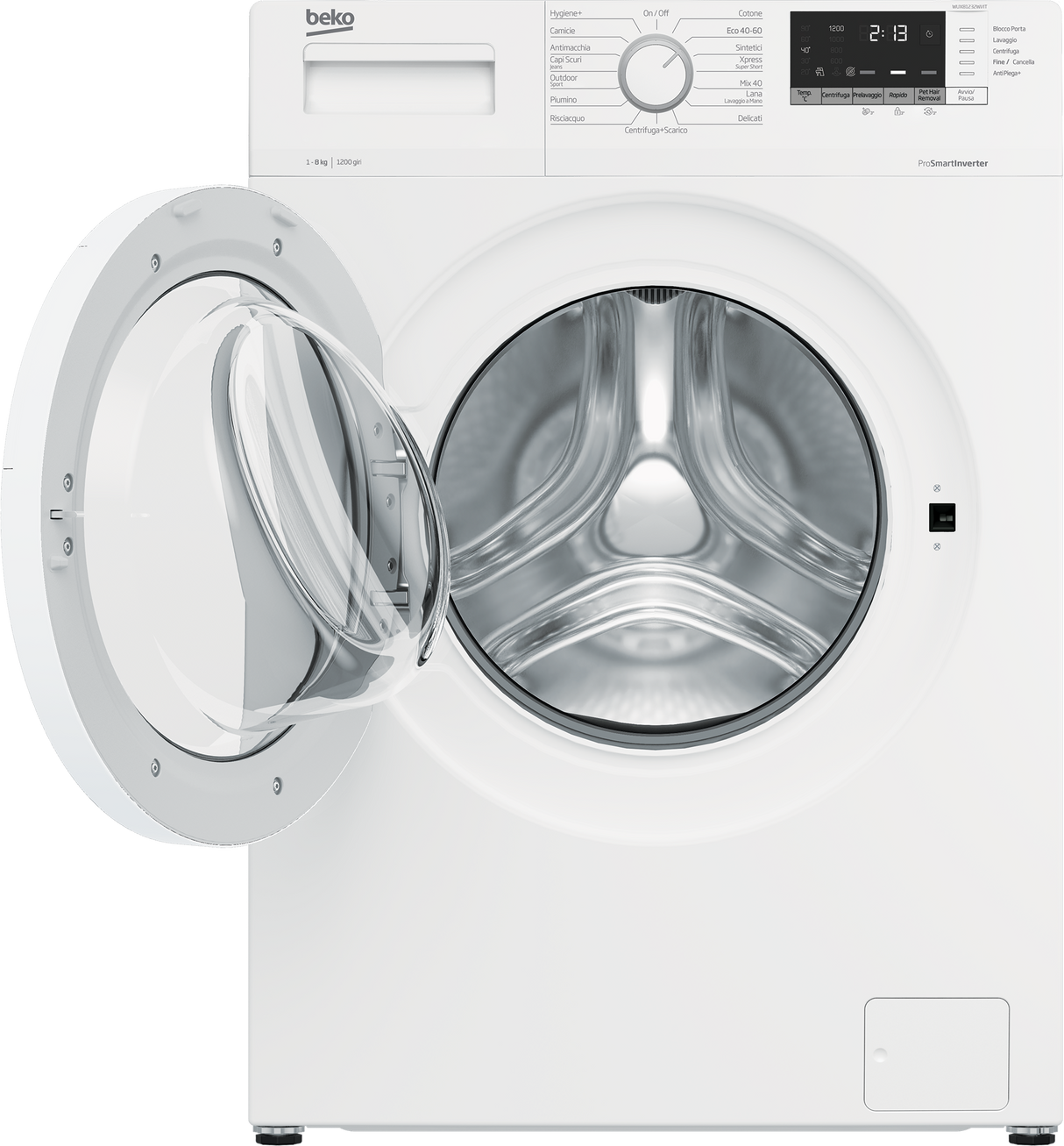 Lavatrice Beko WUX81232WI/IT Carica frontale Classe C Inverter 8 Kg 1200 giri Bianca