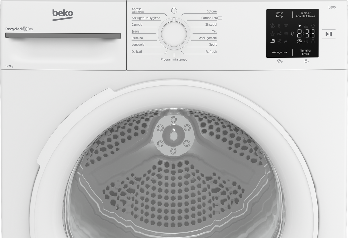 Asciugatrice Beko AMBMTS372W Pompa di Calore 7Kg Slim Classe E