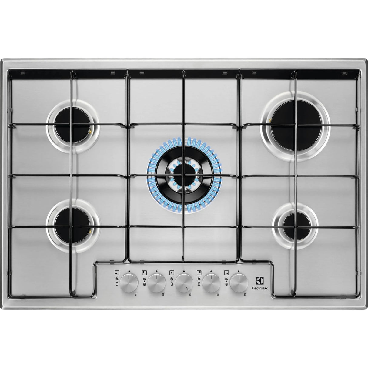 Piano Cottura A Gas Electrolux EGS7534X 75Cm 5 Fuochi Inox