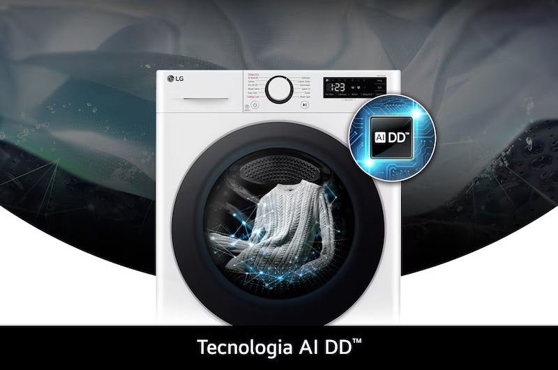 Lavasciuga LG D4R5010TSWS 10/6kg 1400 giri AI DD TurboWash 360 Vapore Allergy Care Classe D / A-10%