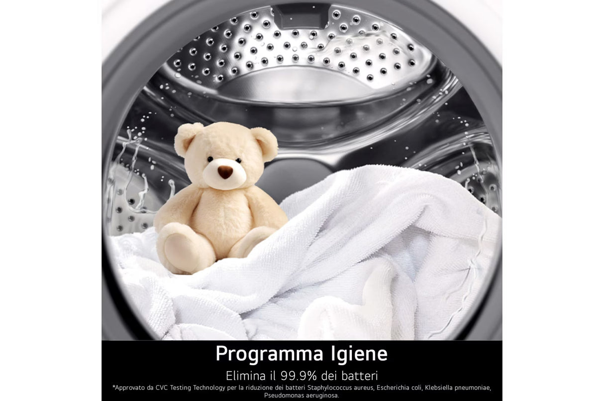 Lavatrice LG F4NA10S8NWK Slim Classe A Capacità 8 Kg Centrifuga 1400 Giri