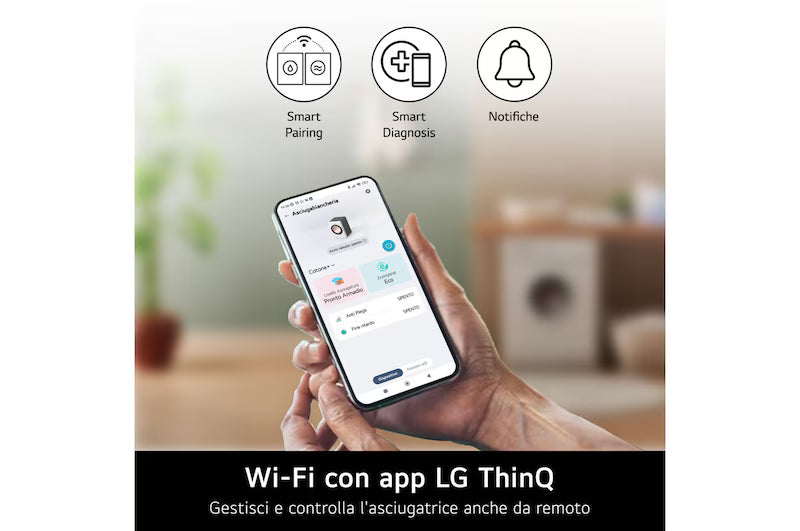 Asciugatrice LG RH18U8AVCW 18 kg Pompa di calore DUAL Inverter Direct Drive AI Dry Wi-Fi Classe D